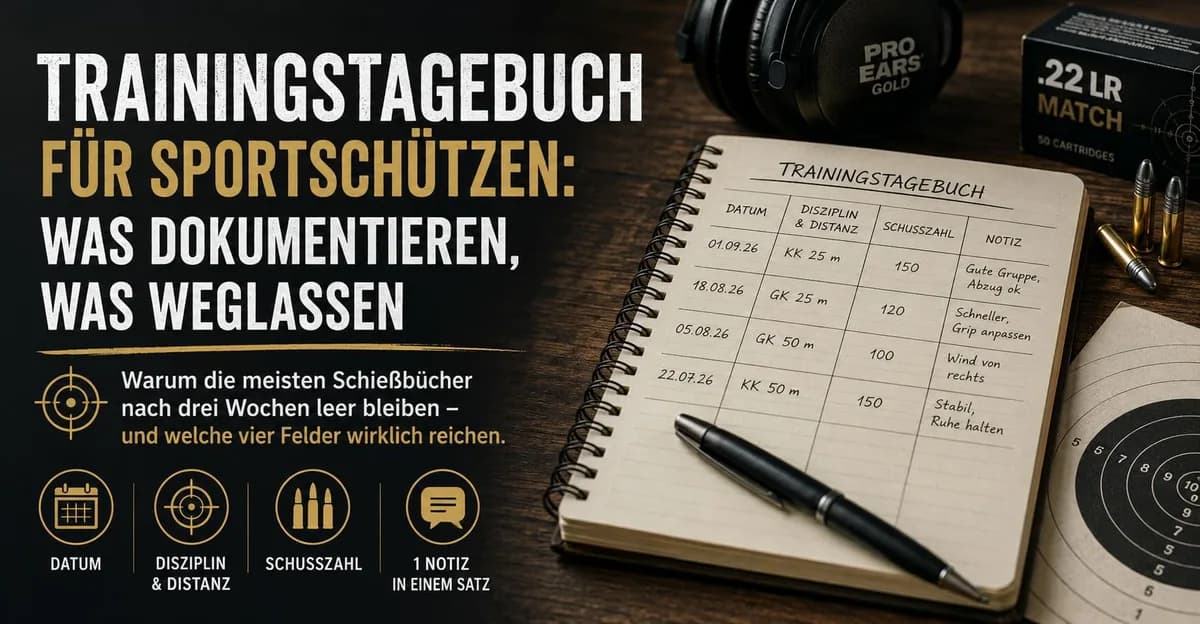 Trainingstagebuch für Sportschützen: Was dokumentieren, was weglassen