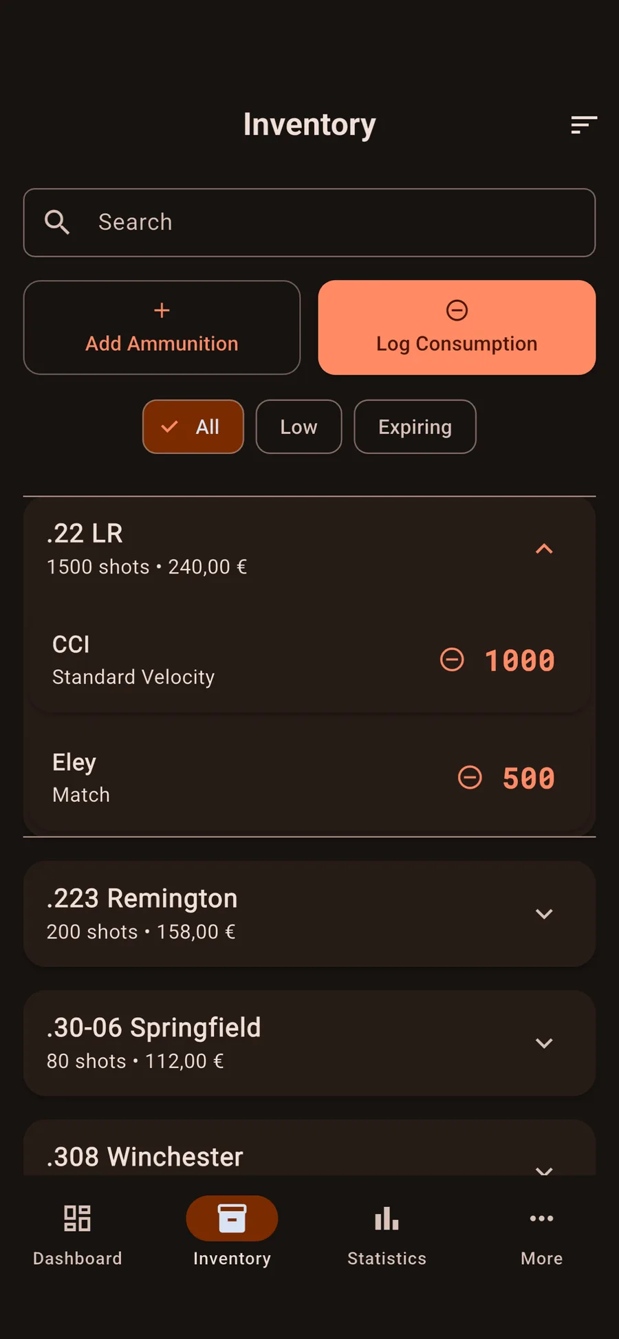 Inventory screenshot